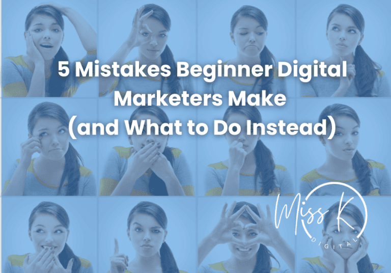Beginner Digital Marketing Mistakes Visual
