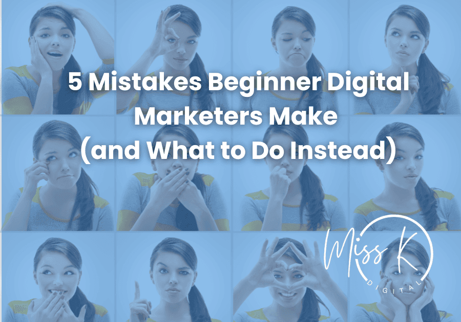 Beginner Digital Marketing Mistakes Visual