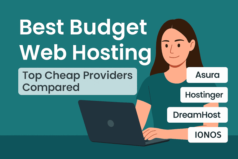 Best cheap web hosting comparison featuring Asura, Hostinger, DreamHost, and IONOS