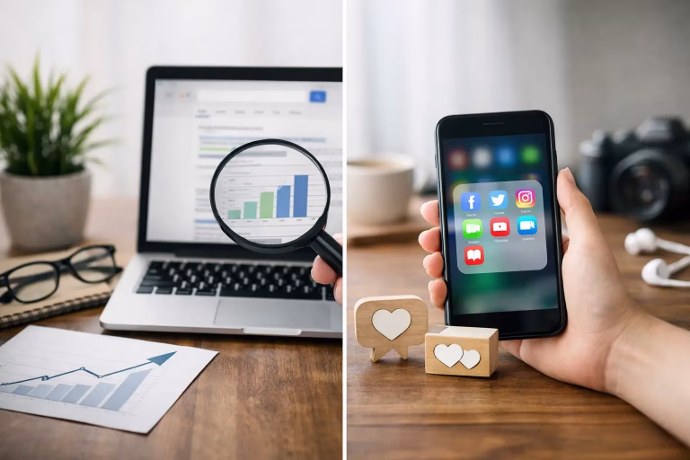 SEO Versus Social for Quiet, Lasting Traffic
